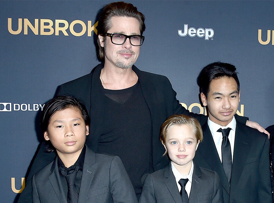 Brad Pitt, Pax, Shiloh, Maddox, Jolie-Pitt